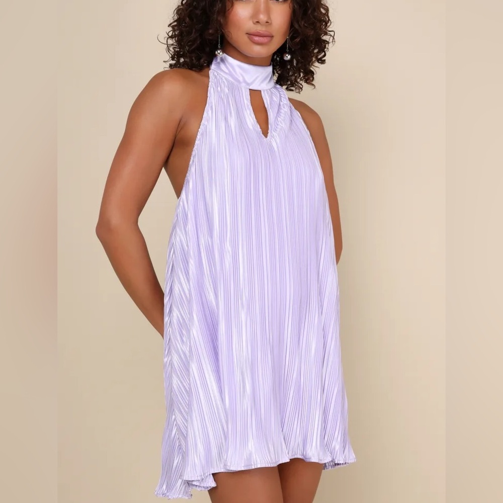 Lulu's Lavender Halter Dress